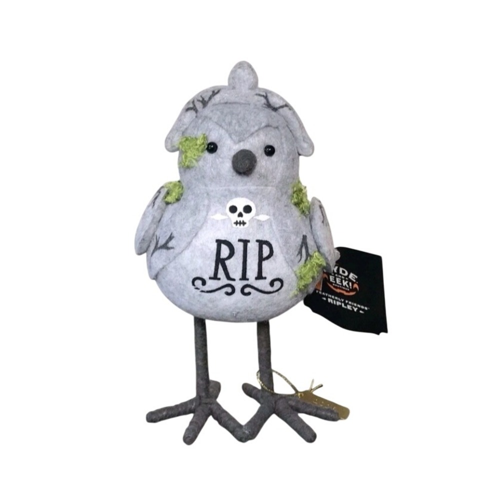 Hyde and Eek Halloween Bird Ripley Featherly Friends 2026 Tombstone RIP Grey